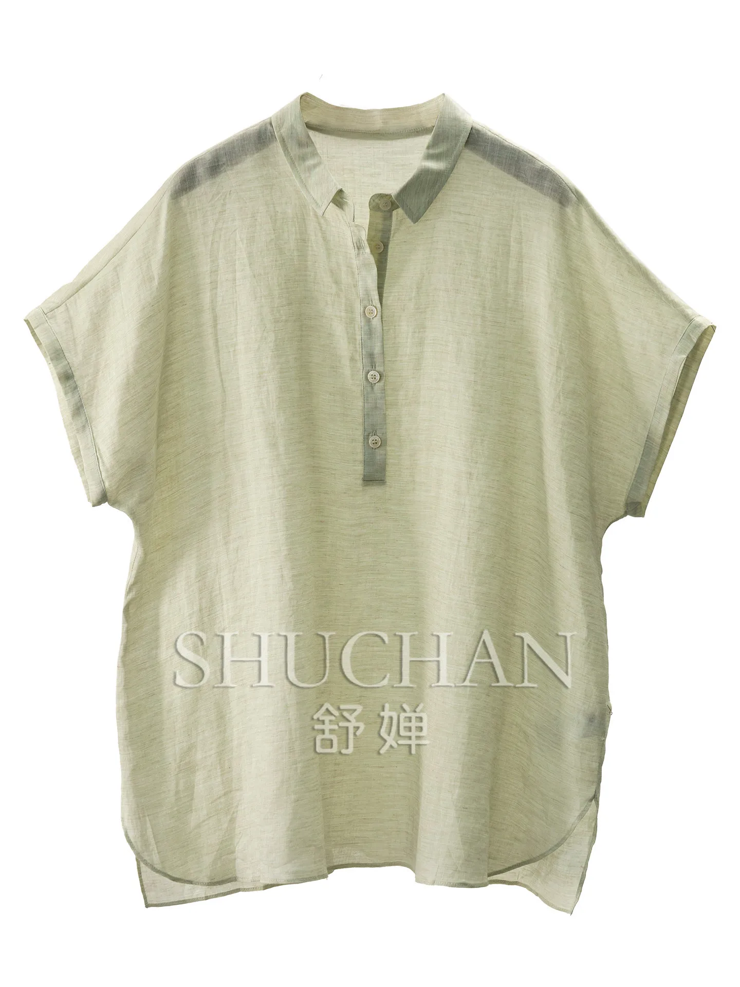 Old Money Blouse High-quality Art and Art Yarn-dyed 100 Ramie with Cut Sleeves Shirt Women 45W3
Old Money Blouse High-quality Art and Art Yarn-dyed 100 Ramie with Cut Sleeves Shirt Women 45W3