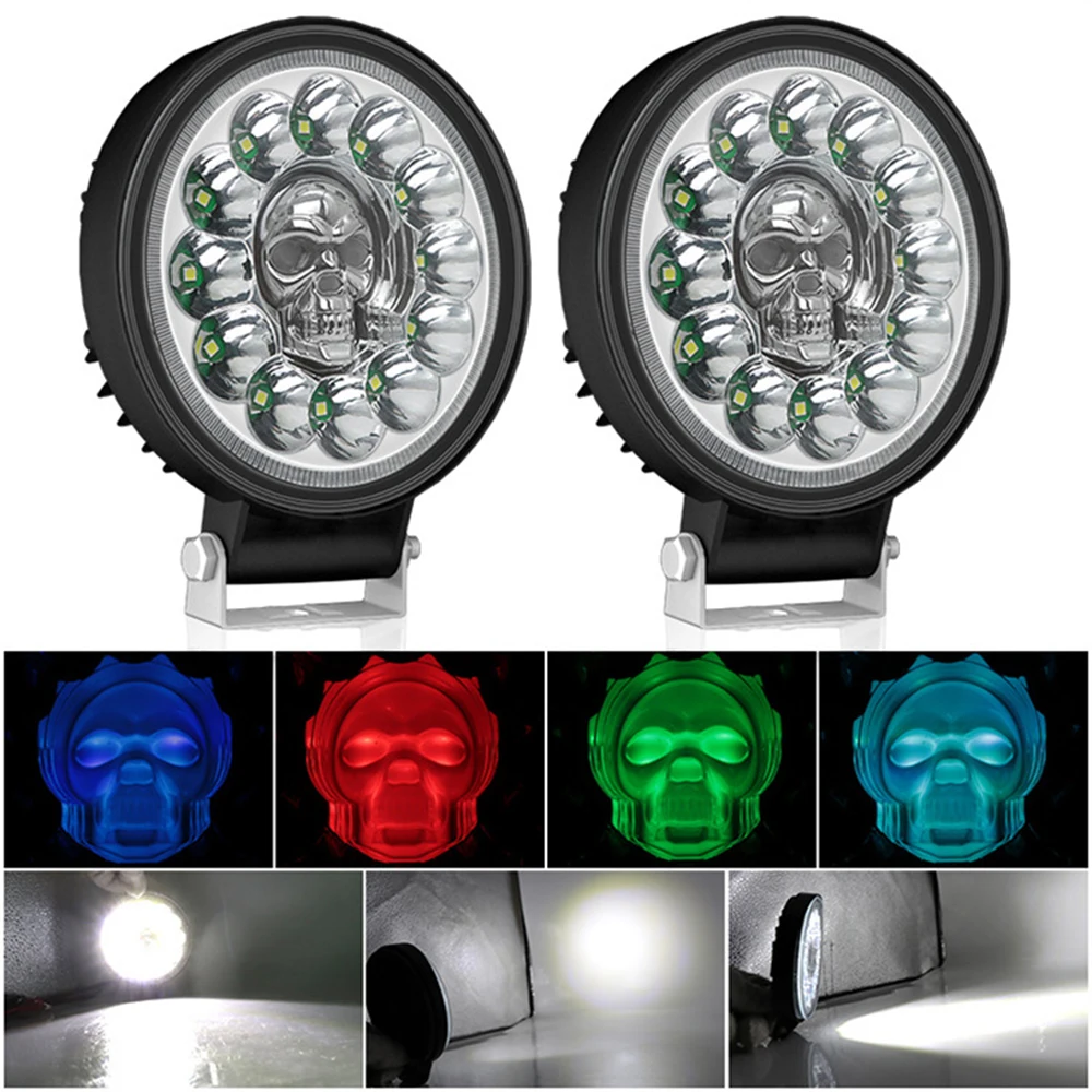 Motorcycle LED skull work light RBG large field of view flash waterproof headlight motorcycle off-road external headlight
Motorcycle LED skull work light RBG large field of view flash waterproof headlight motorcycle off-road external headlight