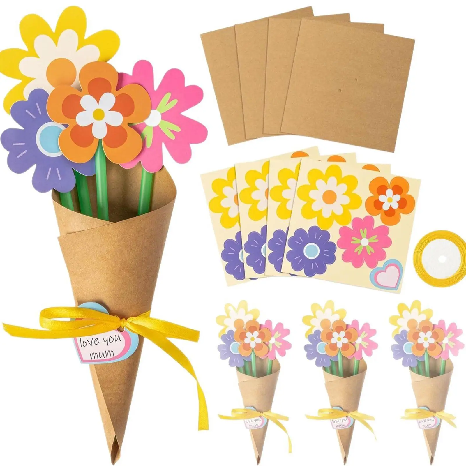 Easy DIY Flower Bouquet Craft Kit Packaging Paper Flowers for Women Birthday Valentine Day Graduation Decor
Easy DIY Flower Bouquet Craft Kit Packaging Paper Flowers for Women Birthday Valentine Day Graduation Decor