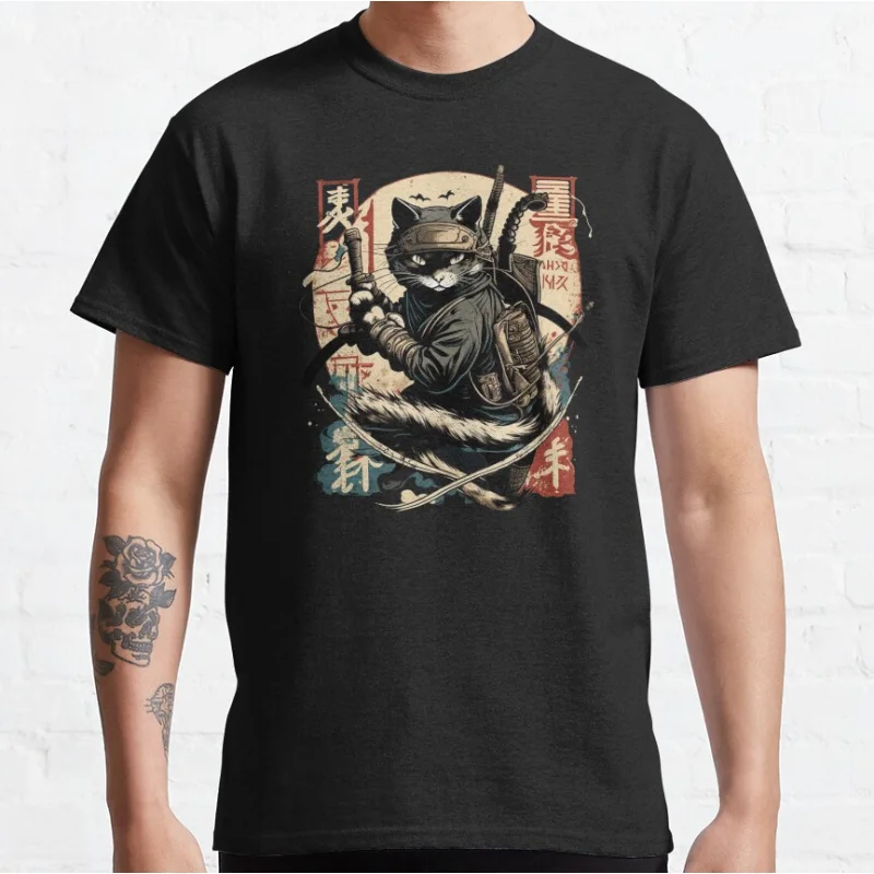 Vintage Japanese Samurai Cat anime ukiyo e graphic t shirts for cat lover retro large size tops 100% cotton clothing
Vintage Japanese Samurai Cat anime ukiyo e graphic t shirts for cat lover retro large size tops 100% cotton clothing