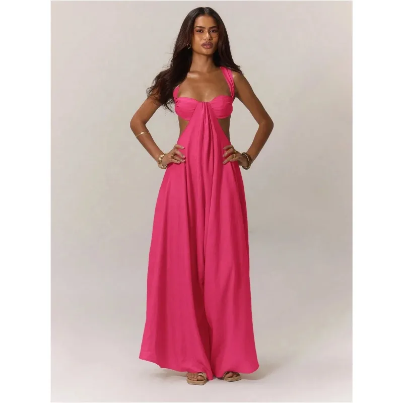2026 Backless Jumpsuits For Woman Jumpsuit Sling Hollow Out Slim Solid Color Sleeveless Casual Elegant Temperament Simple Style
2026 Backless Jumpsuits For Woman Jumpsuit Sling Hollow Out Slim Solid Color Sleeveless Casual Elegant Temperament Simple Style