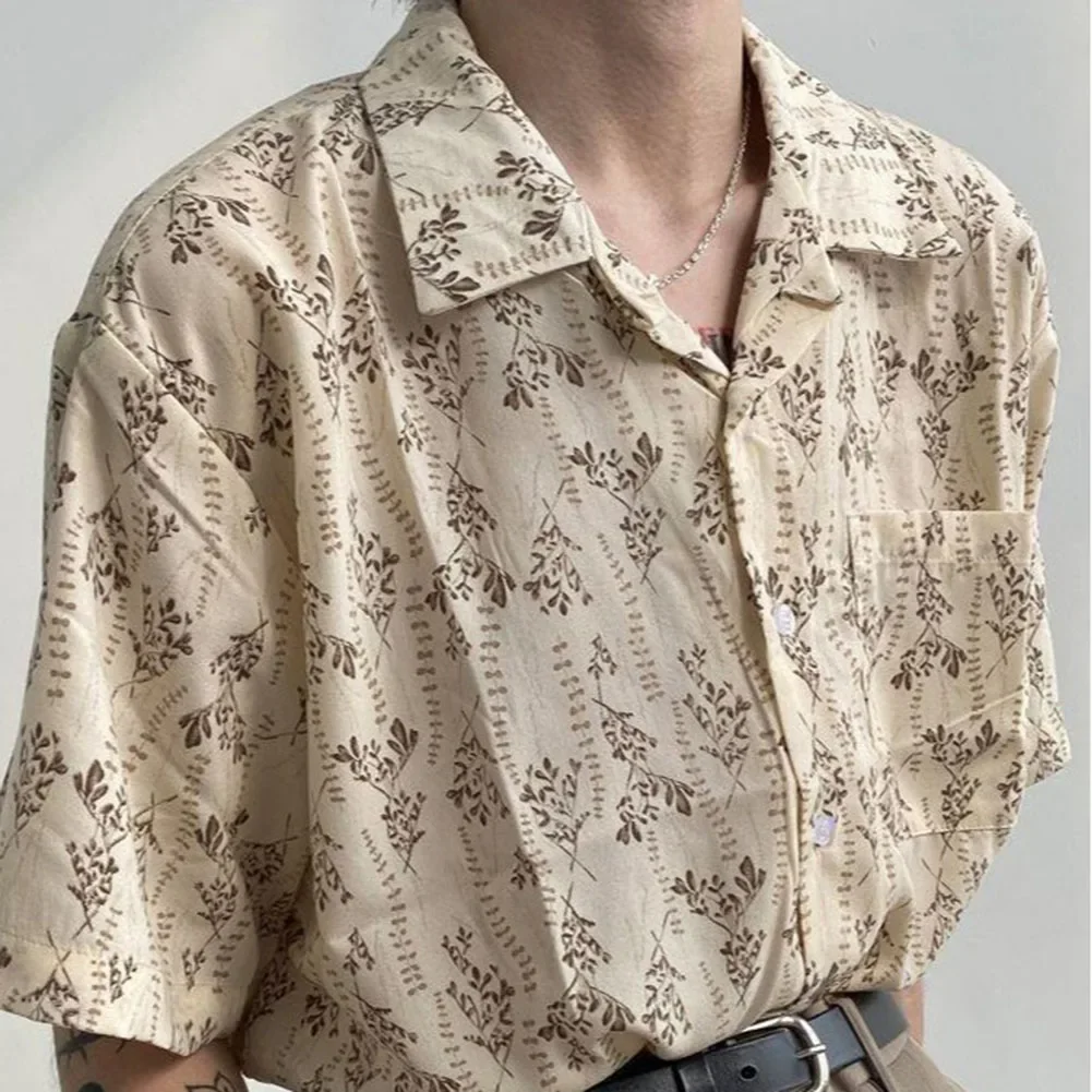 Streetwear Men's Shirt Lapel Male Mens Regular Shirts Slight Stretch Vacation Casual Floral Printed Brand New
Streetwear Men's Shirt Lapel Male Mens Regular Shirts Slight Stretch Vacation Casual Floral Printed Brand New