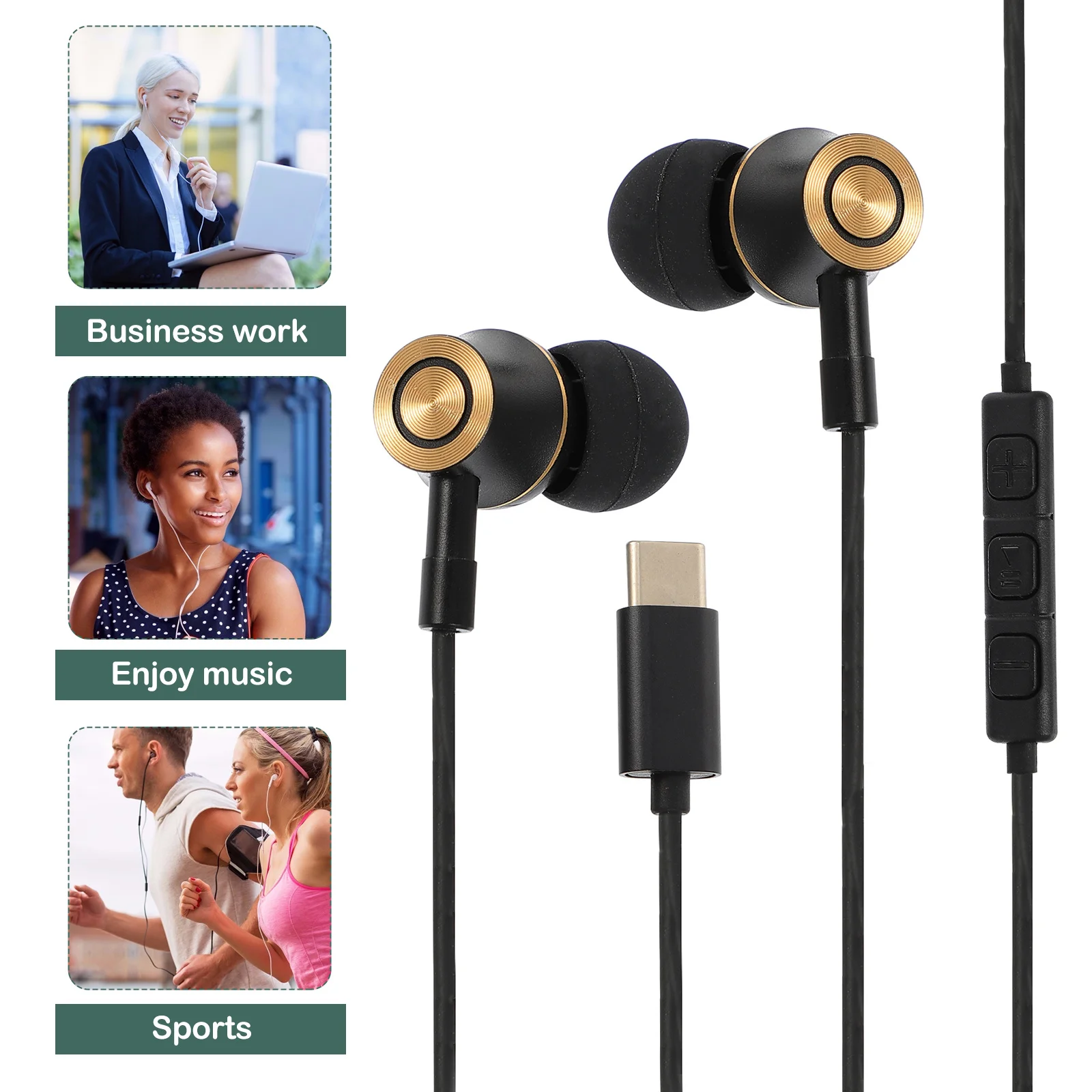 Type-C Earphone For Phone Tablet 360° Surround Sound In-Ear Earbud With Volume Control Usb C Headphone Compatible With
Type-C Earphone For Phone Tablet 360° Surround Sound In-Ear Earbud With Volume Control Usb C Headphone Compatible With