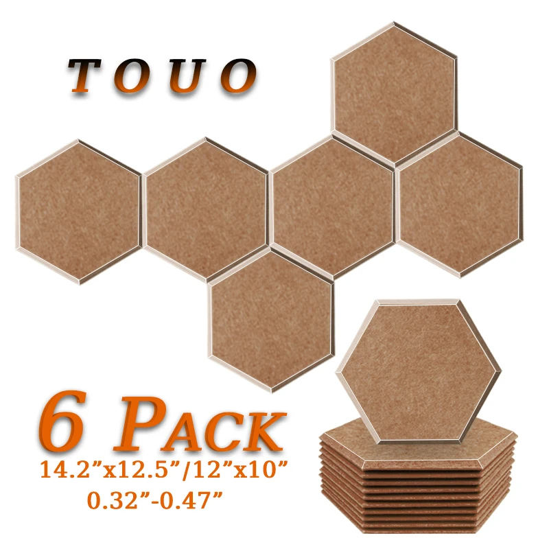 TOUO Acoustic Treatment Panel 6 Pcs Sound Proof Wall Stickers Sound Absorbing Panels Decor Home Studio Door Sealing Strip
TOUO Acoustic Treatment Panel 6 Pcs Sound Proof Wall Stickers Sound Absorbing Panels Decor Home Studio Door Sealing Strip