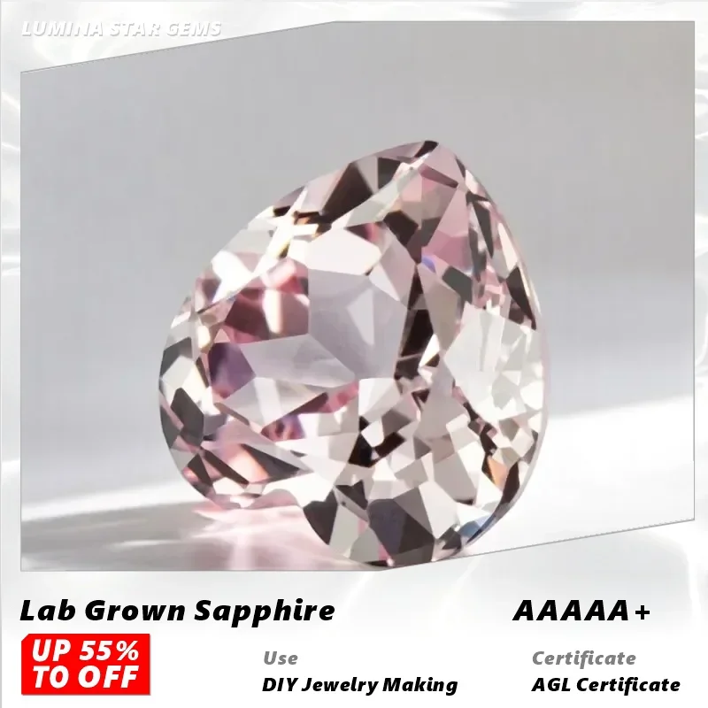 L-Lab Grown Sapphire Heart Shape Sakura Pink Color Stones for Charms Diy Jewelry Making Bracelet Ring Selectable AGL Certificate
L-Lab Grown Sapphire Heart Shape Sakura Pink Color Stones for Charms Diy Jewelry Making Bracelet Ring Selectable AGL Certificate