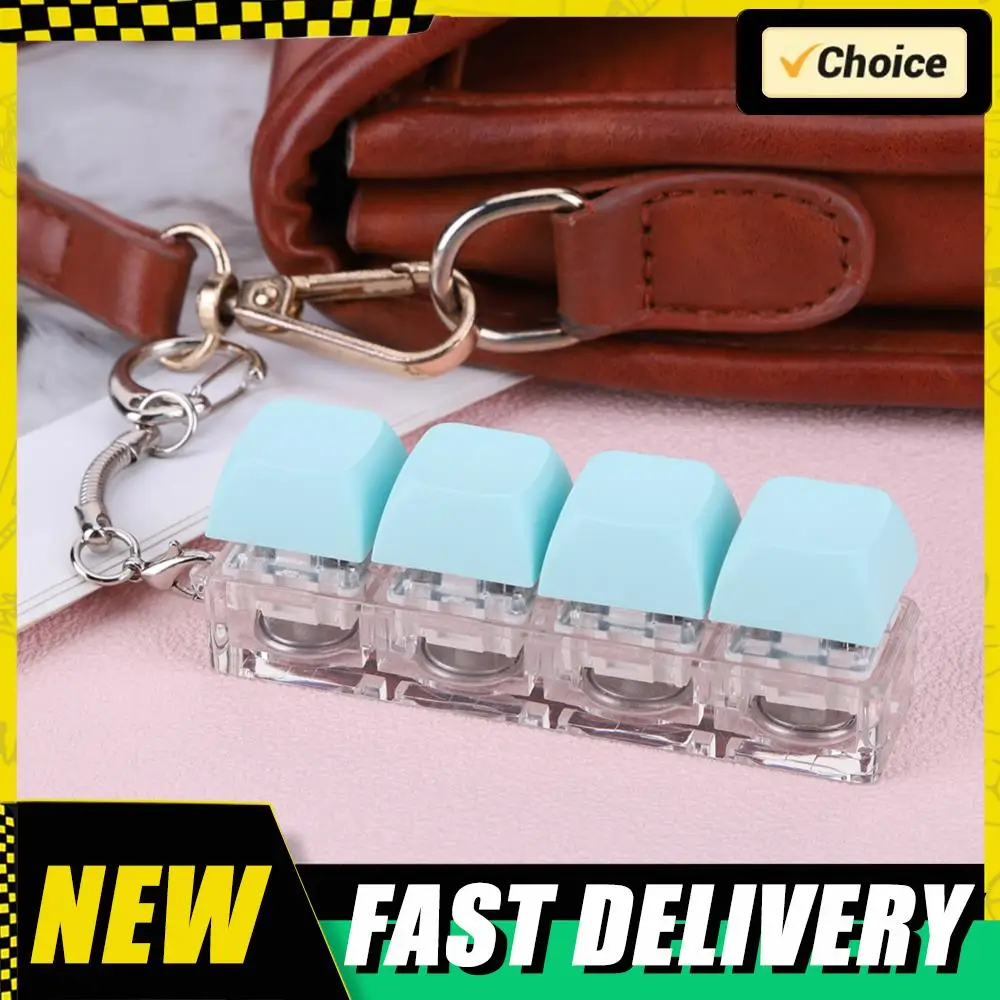 Keyboard Fidget Keychain 4 Keys Keyboard Decompression Toys w/ LED Light Keyboard Clicker Toy Adult Button Stress Relief
Keyboard Fidget Keychain 4 Keys Keyboard Decompression Toys w/ LED Light Keyboard Clicker Toy Adult Button Stress Relief
