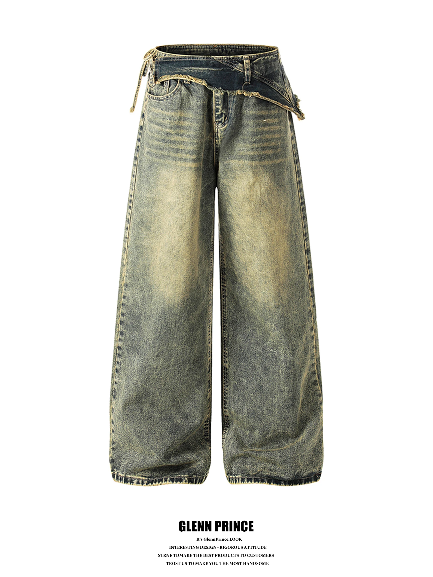 Washed American Retro Patchwork Asymmetrical Men's Jeans Street Design Sensation Butt Curtain Pants Casual Straight Loose Fit
Washed American Retro Patchwork Asymmetrical Men's Jeans Street Design Sensation Butt Curtain Pants Casual Straight Loose Fit