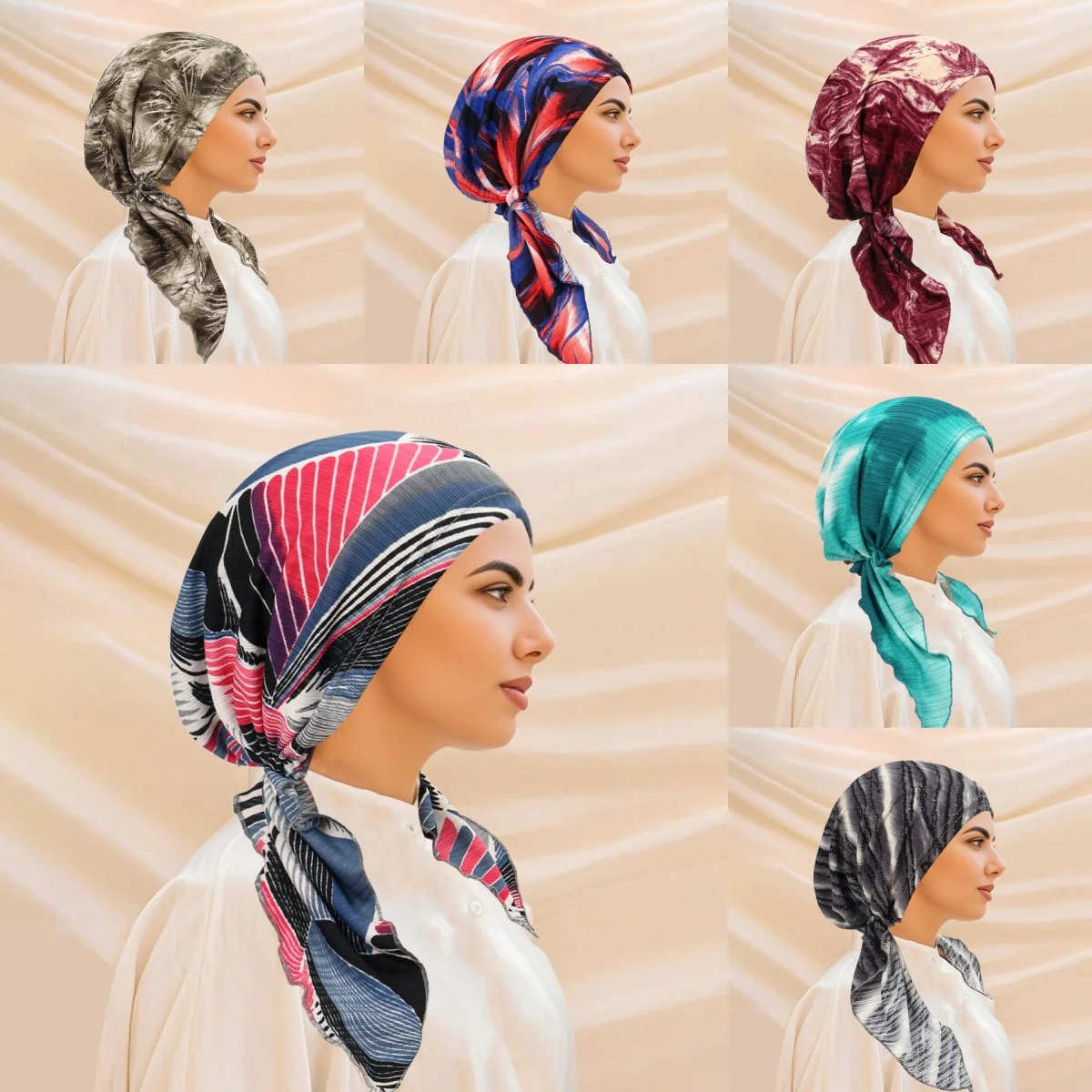 Women Printed Turban Muslim Hijab Inner Caps Bonnet Long Tail Headscarf Hat Headwrap Strech Bandana Hair Loss Cover
Women Printed Turban Muslim Hijab Inner Caps Bonnet Long Tail Headscarf Hat Headwrap Strech Bandana Hair Loss Cover