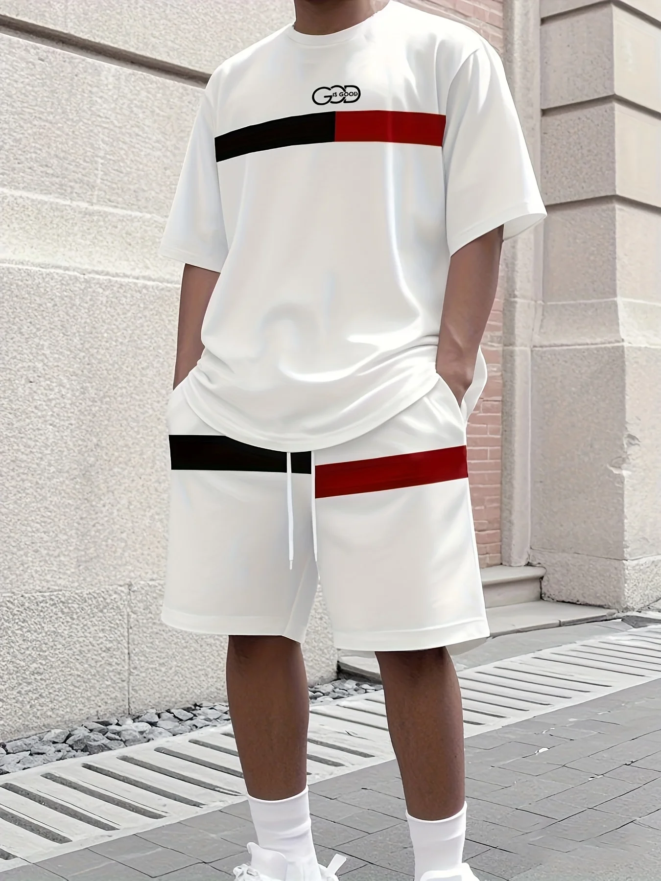 Men's Sports T-Shirt and Shorts Set 100% Polyester, Machine Washable, Summer Sportswear
Men's Sports T-Shirt and Shorts Set 100% Polyester, Machine Washable, Summer Sportswear