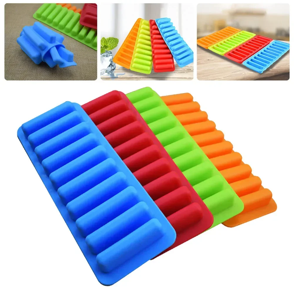 10 Grids Ice Cube Trays Reusable Silicone Ice Cube Mold Long Slim Sticks Fits Sports Water Bottle Mould Ice Cream Maker
10 Grids Ice Cube Trays Reusable Silicone Ice Cube Mold Long Slim Sticks Fits Sports Water Bottle Mould Ice Cream Maker
