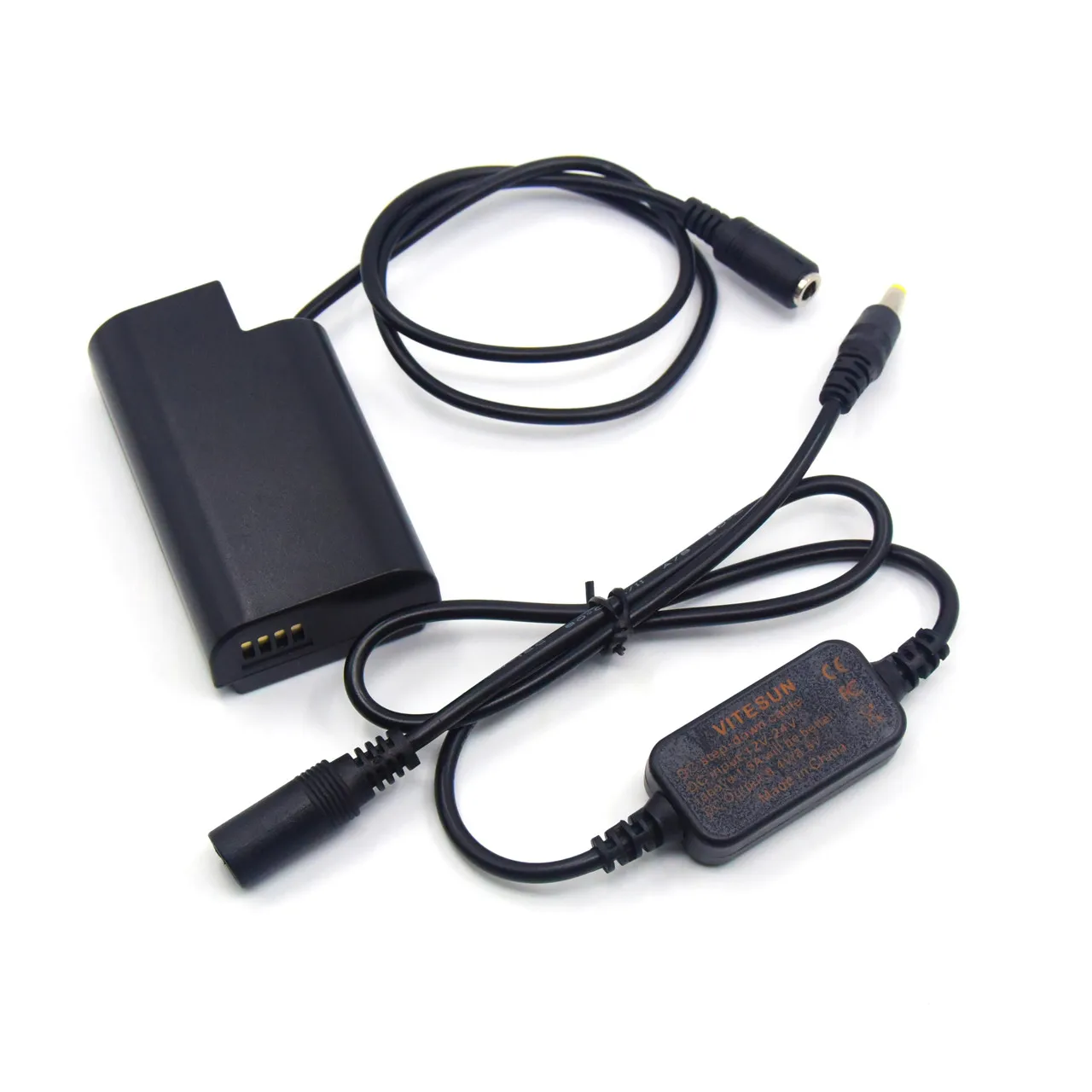 12V-24V Step-down Power Cable Connector+DMW-BLJ31 Dummy Battery DMW-DCC16 DC Coupler for Panasonic Lumix S1 DC-S1R S1M S1H S1RM
12V-24V Step-down Power Cable Connector+DMW-BLJ31 Dummy Battery DMW-DCC16 DC Coupler for Panasonic Lumix S1 DC-S1R S1M S1H S1RM