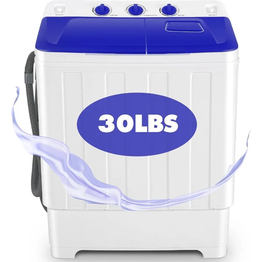 Portable Washing Machine 30Lbs Portable Washer Machine Twin Tub Compact Laundry Machine with Drain Pump Semi-Automatic 19Lbs Wa
Portable Washing Machine 30Lbs Portable Washer Machine Twin Tub Compact Laundry Machine with Drain Pump Semi-Automatic 19Lbs Wa