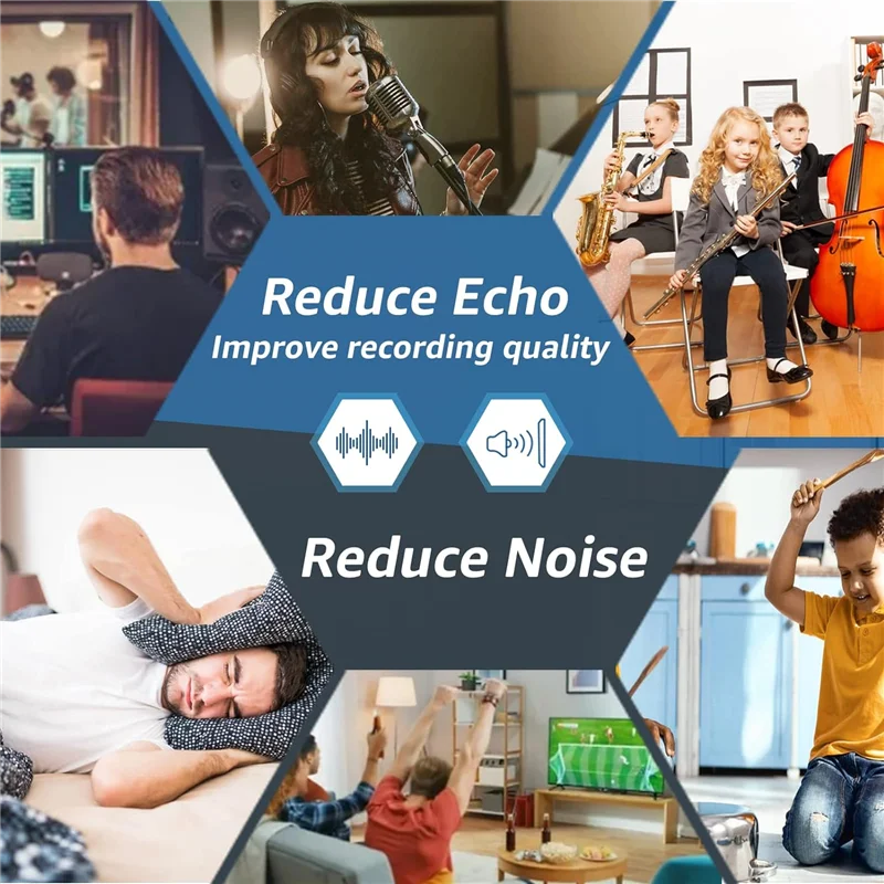 A69P-12 Pack Self Adhesive Acoustic Panels, 14 X 12 X 0.4Inch Soundproof Wall Panels, Sound Absorbing Panels
A69P-12 Pack Self Adhesive Acoustic Panels, 14 X 12 X 0.4Inch Soundproof Wall Panels, Sound Absorbing Panels