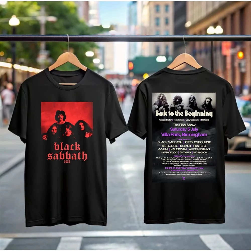 Black Sabbath and Ozzy Osbourne Back To The Beginning Merch Event Tee with Lineup Men Women T-Shirt Ins Y2k New Brand New Style
Black Sabbath and Ozzy Osbourne Back To The Beginning Merch Event Tee with Lineup Men Women T-Shirt Ins Y2k New Brand New Style