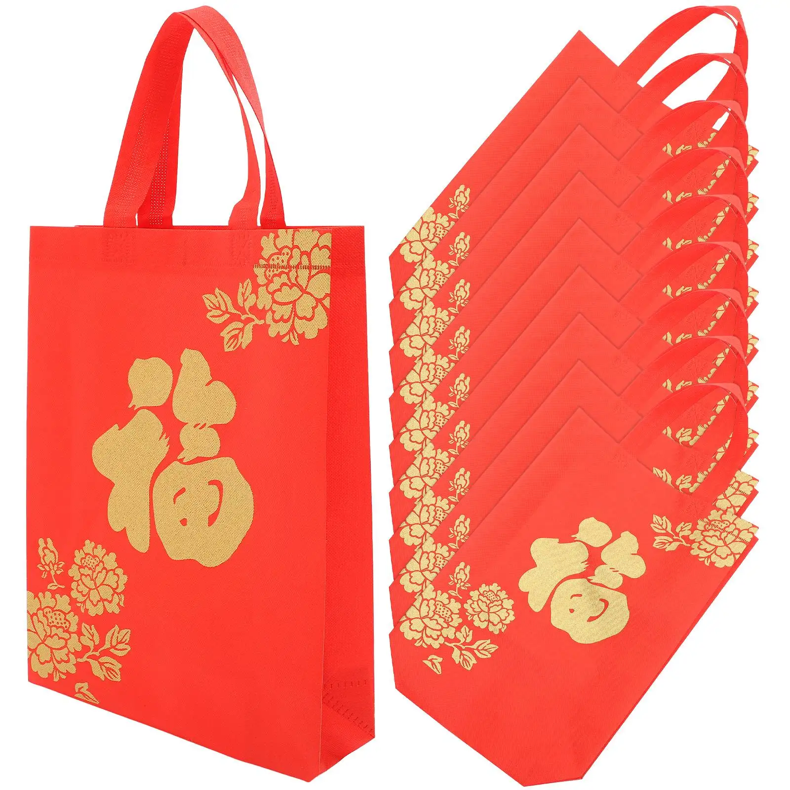 10 Pcs Nonwovens Non-woven Tote Reusable New Year Tote Small Non-Woven Fabric Gift Bags New Year Gift Bags Size Packaging
10 Pcs Nonwovens Non-woven Tote Reusable New Year Tote Small Non-Woven Fabric Gift Bags New Year Gift Bags Size Packaging