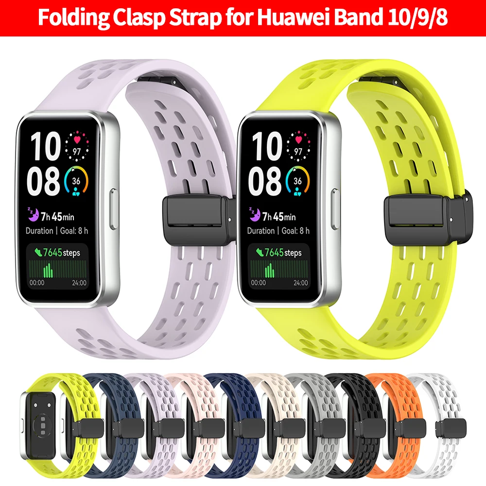 Silicone Strap For Huawei Band 10 9 8 Comfortable Magnetic Buckle Adjustable Watchband Huanwei Band 10/9/8 Accessories
Silicone Strap For Huawei Band 10 9 8 Comfortable Magnetic Buckle Adjustable Watchband Huanwei Band 10/9/8 Accessories