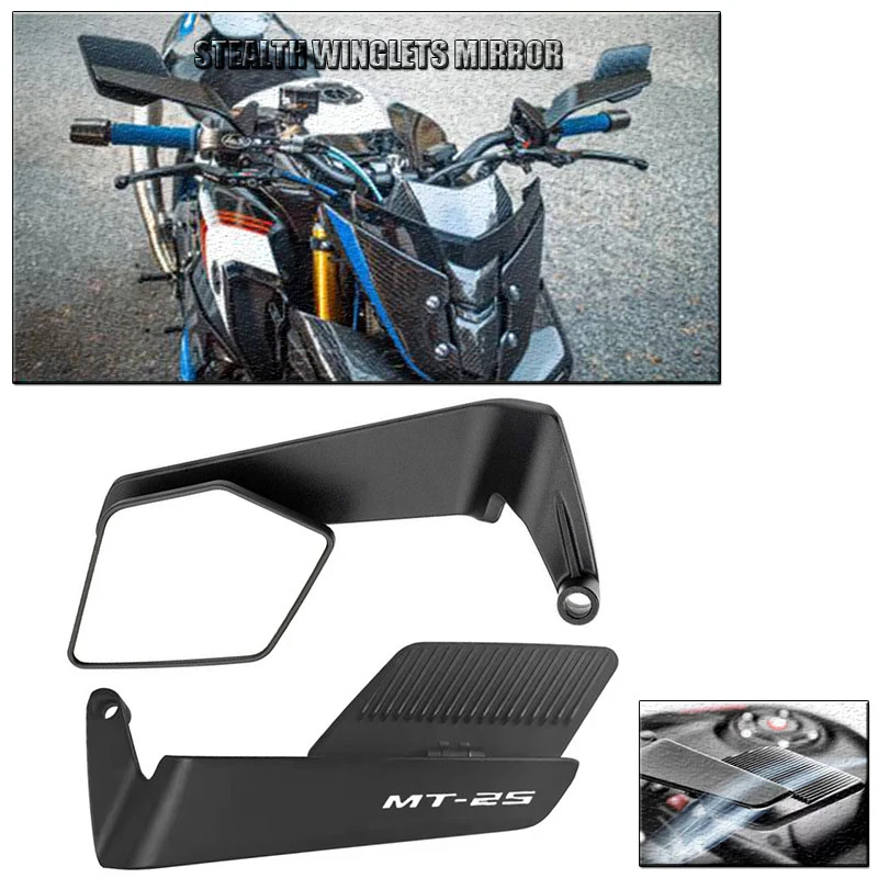 For YAMAHA MT25 MT-25 MT 25 Motorcycle carbon fibre Mirror - Dual Aerodynamic Wing&Stealth Convex Glass
For YAMAHA MT25 MT-25 MT 25 Motorcycle carbon fibre Mirror - Dual Aerodynamic Wing&Stealth Convex Glass