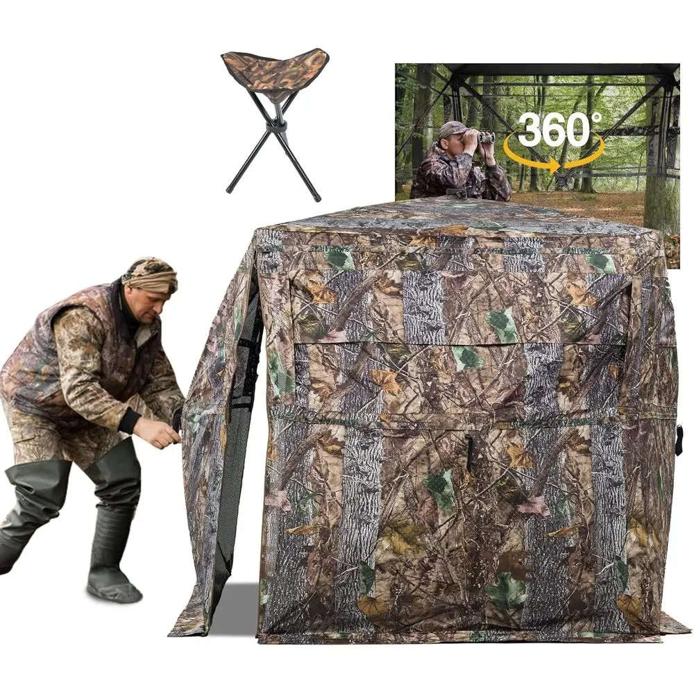 Портативная камуфляжная всплывающая охотничья жалюзи на 2-3 человека с обзором 270/360 градусов и сумкой для переноски
Портативная камуфляжная всплывающая охотничья жалюзи на 2-3 человека с обзором 270/360 градусов и сумкой для переноски