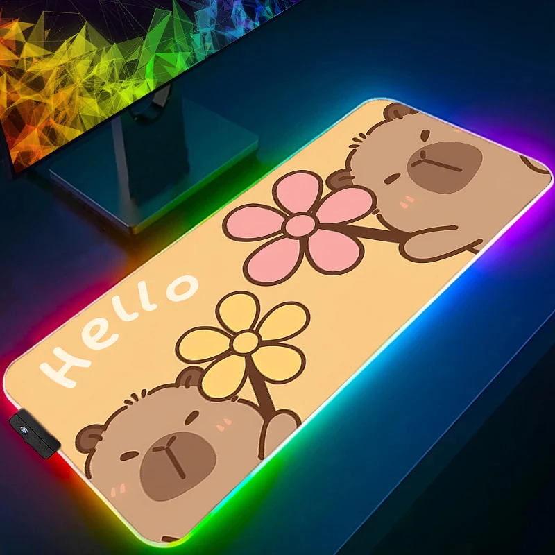 Mouse Pad Gaming Dywan Capybara Gamer Keyboard Pad LED Extended Desk Mat RGB Table Carpet Kawaii Cartoon Mousepad For Computer
Mouse Pad Gaming Dywan Capybara Gamer Keyboard Pad LED Extended Desk Mat RGB Table Carpet Kawaii Cartoon Mousepad For Computer