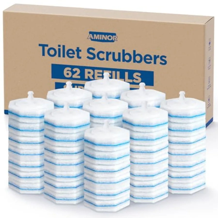 62 Count Toilet Wand Refills For Clorox Wand 3-Layer Brush Heads with Upgraded Toilet Bowl Cleaners For 99.9% Stains Removal
62 Count Toilet Wand Refills For Clorox Wand 3-Layer Brush Heads with Upgraded Toilet Bowl Cleaners For 99.9% Stains Removal