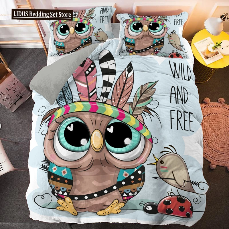 Kawaii Cartoon Owl Duvet Cover Set Full Queen King Size Owl Bedding Set For Girls Boys Brown Owl Cartoon Animal Comforter Cover
Kawaii Cartoon Owl Duvet Cover Set Full Queen King Size Owl Bedding Set For Girls Boys Brown Owl Cartoon Animal Comforter Cover