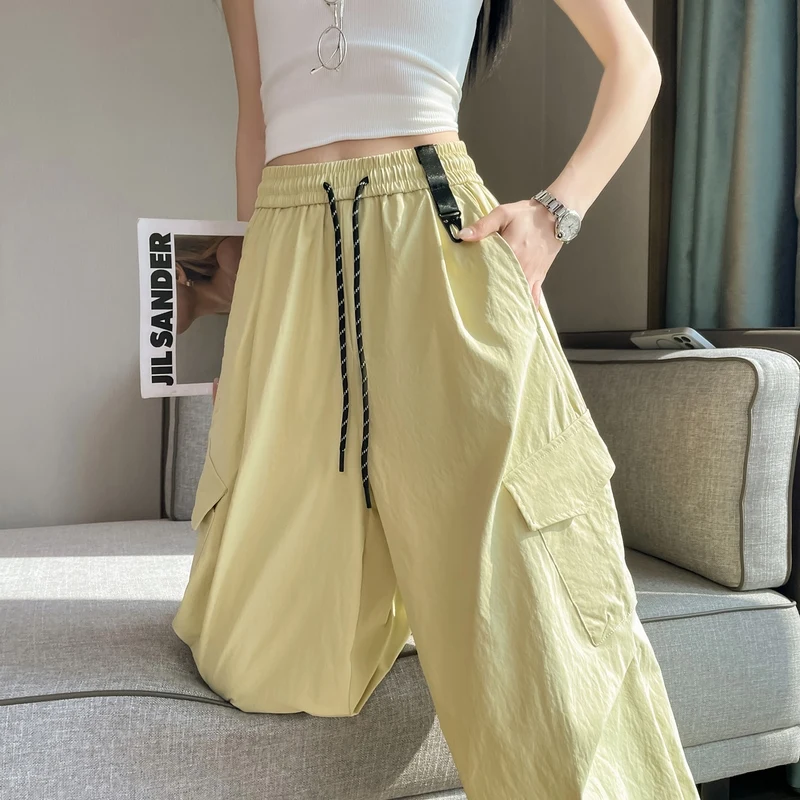 Summer 2026 Women's Cotton Quick Dry Wide Leg Workwear Pants Casual Sporty High Waist Long Straight Tube Loose Fit
Summer 2026 Women's Cotton Quick Dry Wide Leg Workwear Pants Casual Sporty High Waist Long Straight Tube Loose Fit