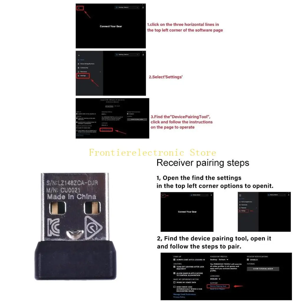 G8DB USB Mouse Receiver for G ProX Superlight Wireless Mouse Precise Performances
G8DB USB Mouse Receiver for G ProX Superlight Wireless Mouse Precise Performances