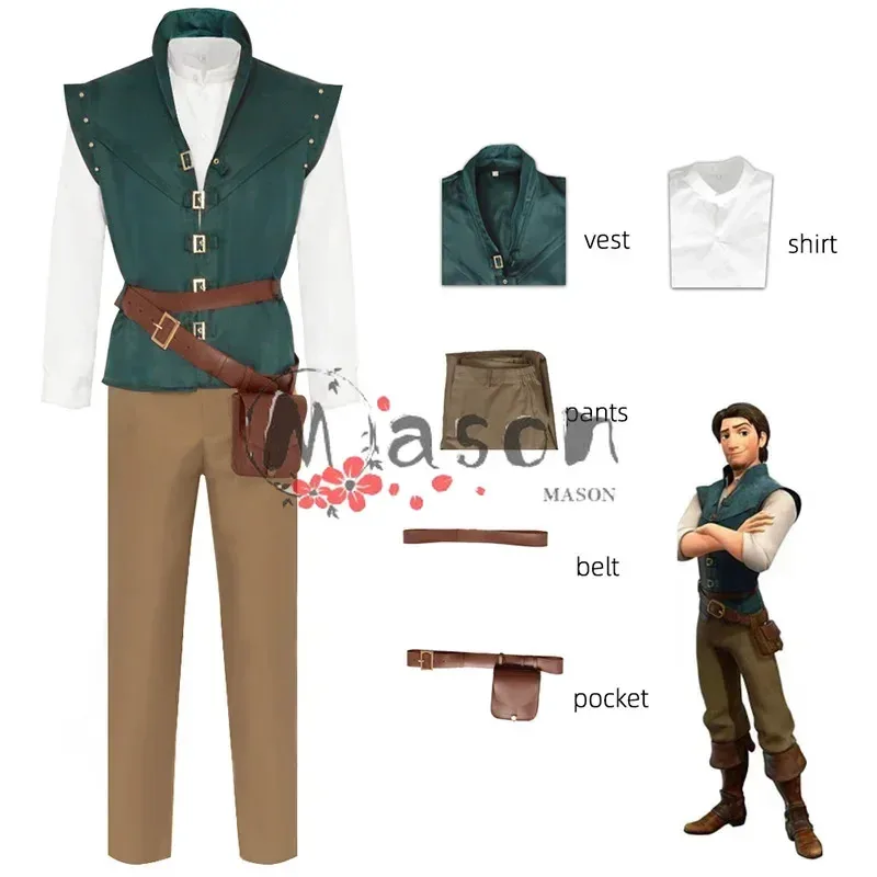 Flynn Rider Costume Tangled Rapunzel Prince Cosplay Costume Uniform Suits Halloween Clothing Outfits for Adult Men
Flynn Rider Costume Tangled Rapunzel Prince Cosplay Costume Uniform Suits Halloween Clothing Outfits for Adult Men