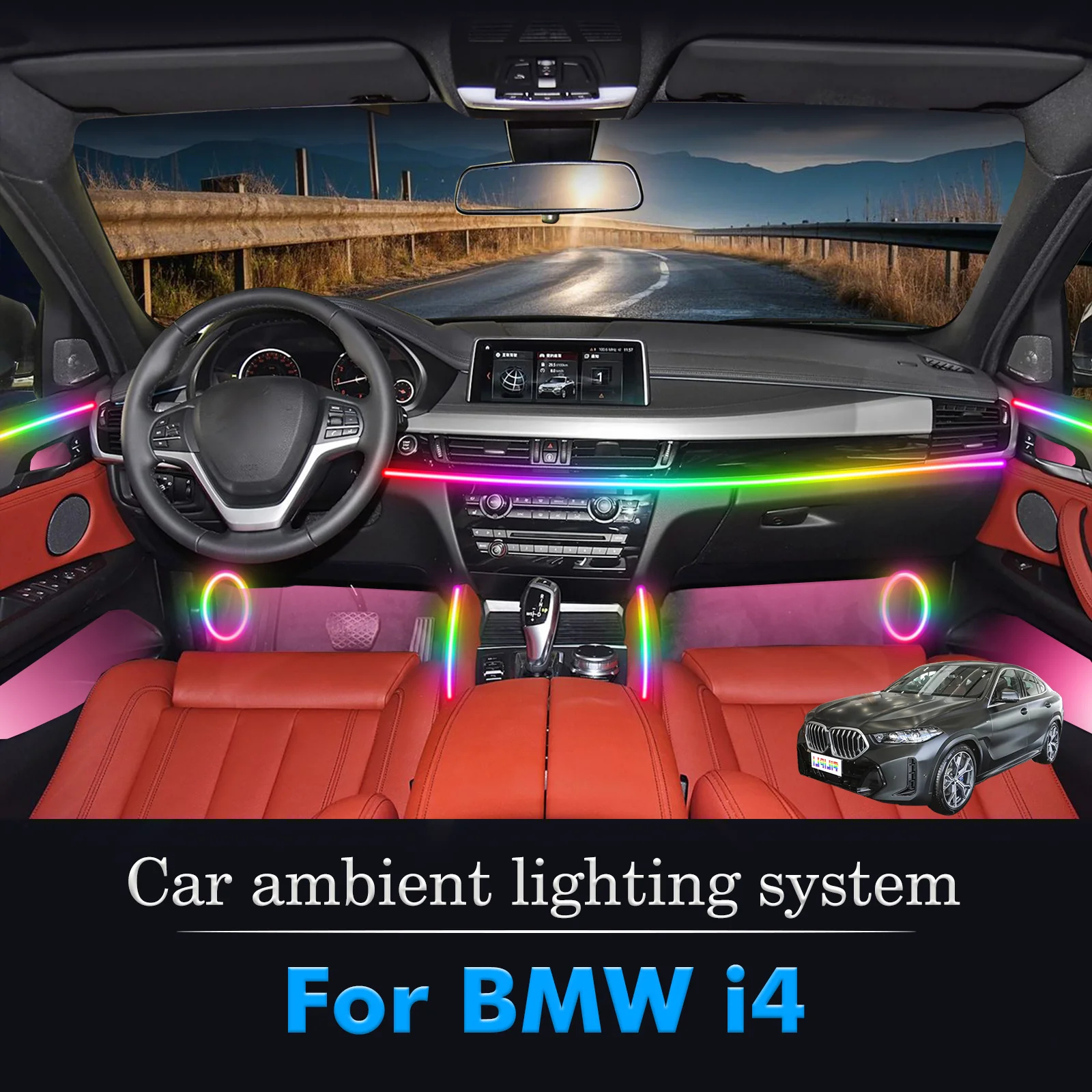 For BMW X6 RGB 64 Colors LED Car Interior Ambient Light Smart Remote Control Rainbow Acrylic Strip Set
For BMW X6 RGB 64 Colors LED Car Interior Ambient Light Smart Remote Control Rainbow Acrylic Strip Set