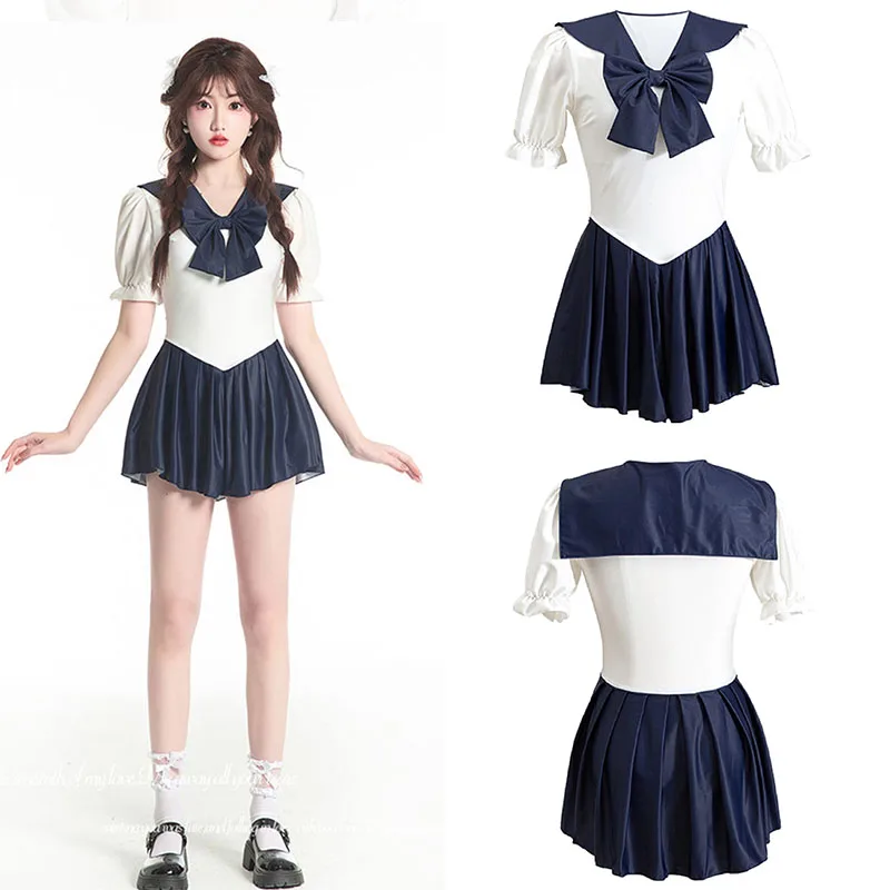 2024 Summer New Swimming Suit For Women Japanese Cute Sailor Suit Style White Navy Dress Bow Girl Swimsuit JK Swimsuit Cosplay
2024 Summer New Swimming Suit For Women Japanese Cute Sailor Suit Style White Navy Dress Bow Girl Swimsuit JK Swimsuit Cosplay