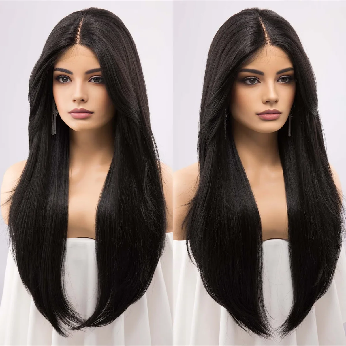 Natural Black Wig Long Straight Synthetic Wig 13" X 4" Large Lace Top Wig Drag Queen Wig Cosplay/Daily Use Free Part Lace Wig
Natural Black Wig Long Straight Synthetic Wig 13" X 4" Large Lace Top Wig Drag Queen Wig Cosplay/Daily Use Free Part Lace Wig