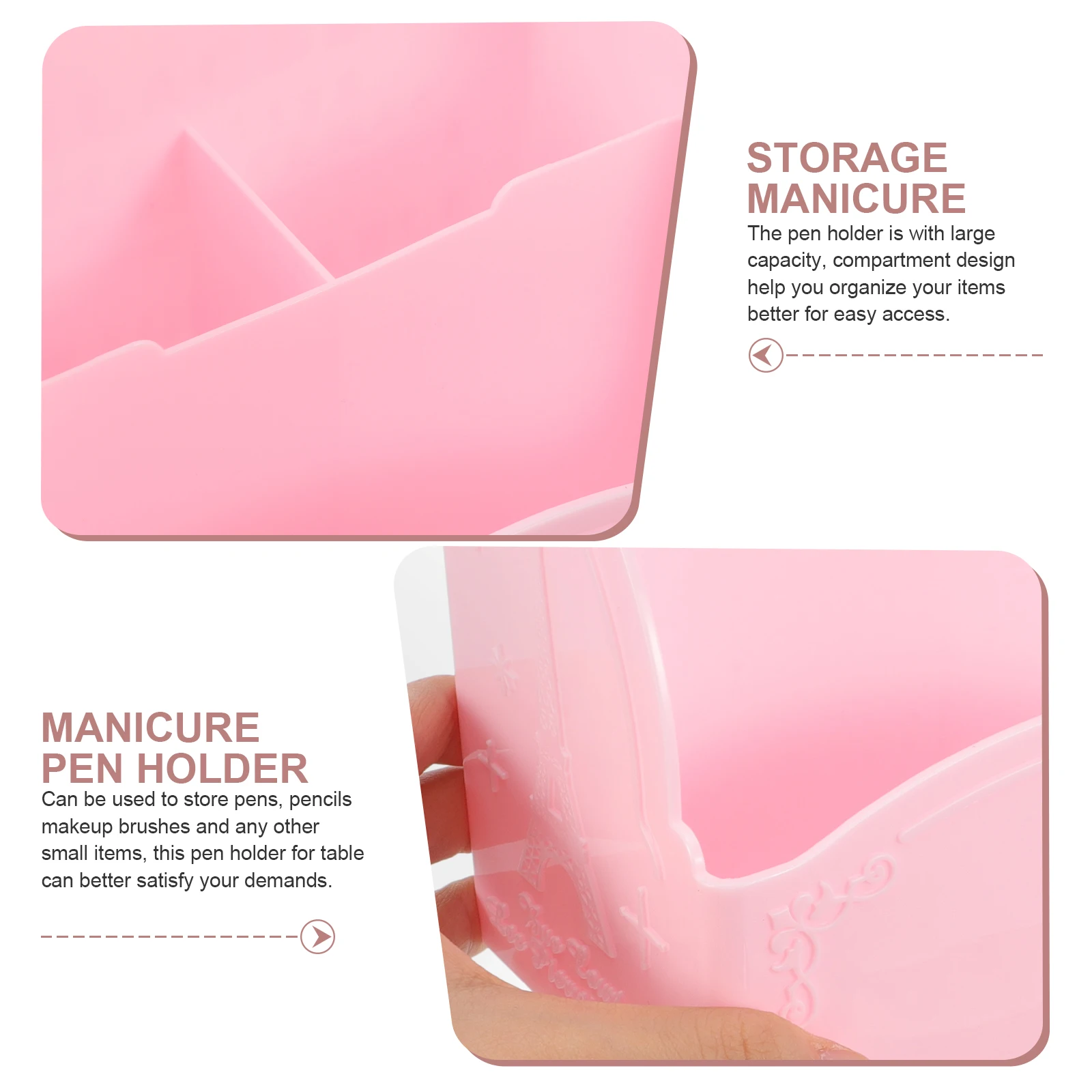 Pink Nail Pen Holder Brush Pencil Organizer Desk Accessories Large Capacity Compartment Design Study Office Home Decor 
Pink Nail Pen Holder Brush Pencil Organizer Desk Accessories Large Capacity Compartment Design Study Office Home Decor