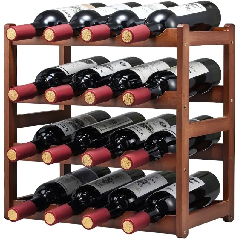 Bamboo Wine Rack,4 Tier, Wine Bottle Holder, Hold 16 Bottles for Home Kitchen, Dinging Room, Pantry, Cabinet, Bar
Bamboo Wine Rack,4 Tier, Wine Bottle Holder, Hold 16 Bottles for Home Kitchen, Dinging Room, Pantry, Cabinet, Bar