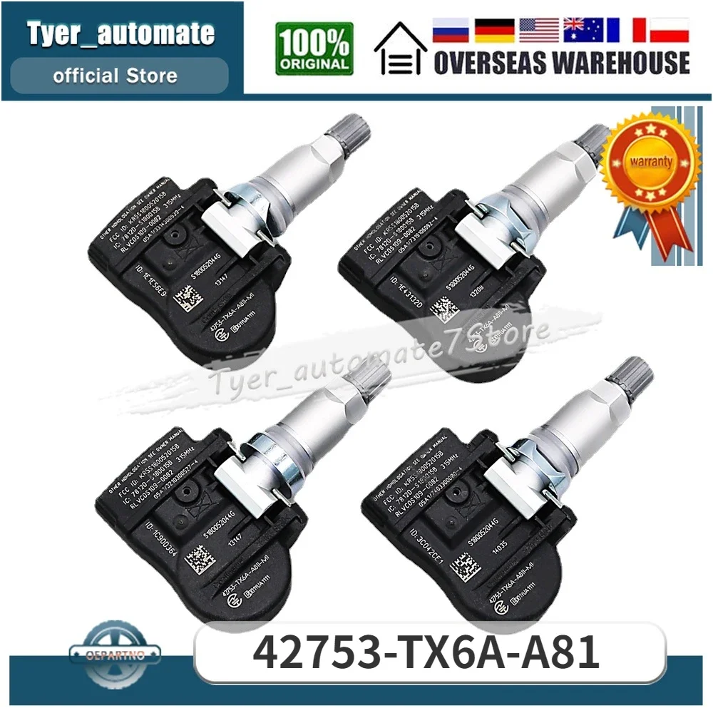 TIRE PRESSURE SENSOR TPMS For Honda Acura 42753-TX6A-A81 42753-TX6A-A811-M1 315MHz
TIRE PRESSURE SENSOR TPMS For Honda Acura 42753-TX6A-A81 42753-TX6A-A811-M1 315MHz