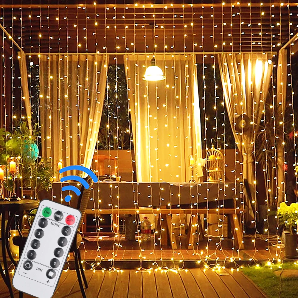 LED Christmas Garland Curtain Light Outdoor Indoor String Fairy Lights for Garden Home Bedroom Wedding Party Ramadan Decoration
LED Christmas Garland Curtain Light Outdoor Indoor String Fairy Lights for Garden Home Bedroom Wedding Party Ramadan Decoration