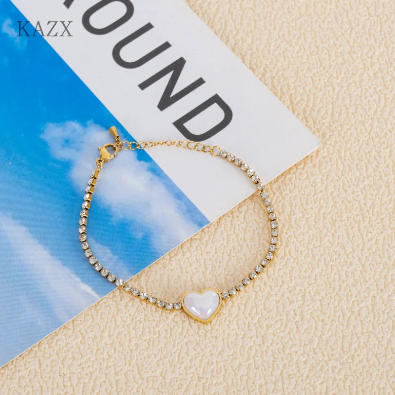 Plated Heart Bracelet For Women Inlaid Crystal Zircon Dainty Thin Chain Pulsera Gift Fine Jewelry
Plated Heart Bracelet For Women Inlaid Crystal Zircon Dainty Thin Chain Pulsera Gift Fine Jewelry