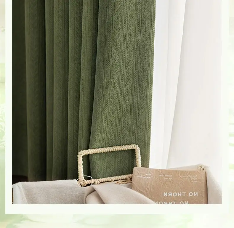 French Retro Green Chenille Jacquard Wheat Ear Blackout Curtains for Living Dining Room Bedroom Modem Simple Custom Size Decor
French Retro Green Chenille Jacquard Wheat Ear Blackout Curtains for Living Dining Room Bedroom Modem Simple Custom Size Decor