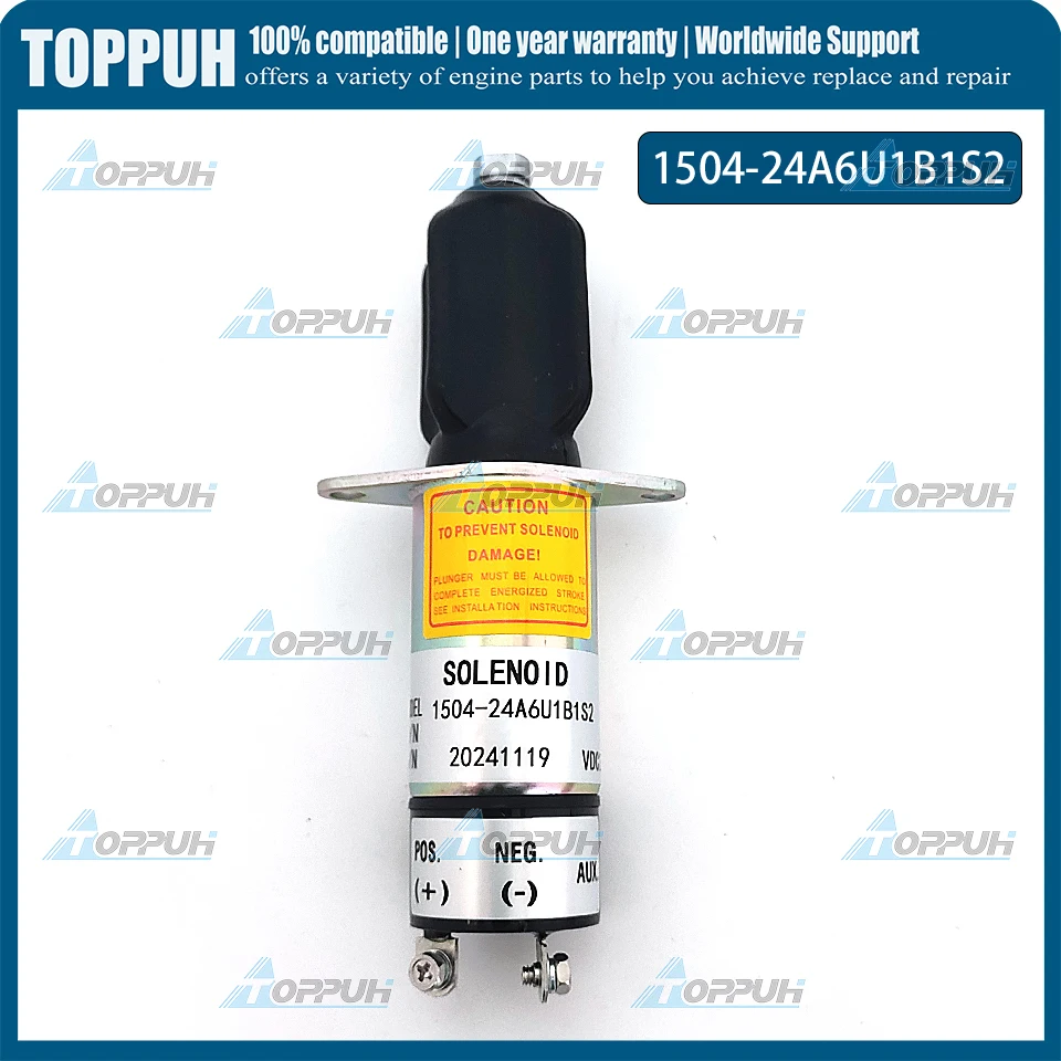 For Woodward 2 Terminals 24V 1504-24A6U1B1S2 Stop Shutdown Solenoid Valve
For Woodward 2 Terminals 24V 1504-24A6U1B1S2 Stop Shutdown Solenoid Valve
