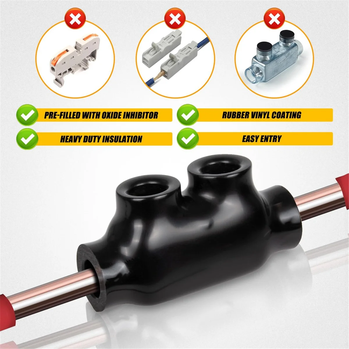 Insulated Wire Connector Splice Connector, Aluminum to Copper Wire Connectors,2-14 GaugeJKL
Insulated Wire Connector Splice Connector, Aluminum to Copper Wire Connectors,2-14 GaugeJKL