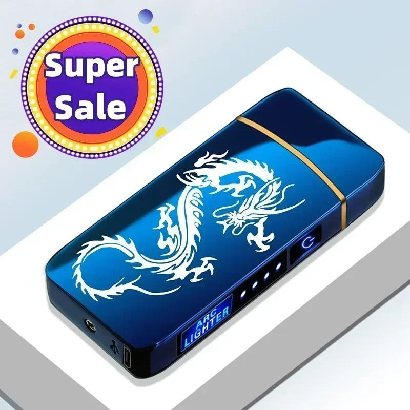 New Electric Lighter, Metal Double Arc Windproof LED Screen Touch Ignition Lighter, USB Charging Portable Lighter, Men's Gift
New Electric Lighter, Metal Double Arc Windproof LED Screen Touch Ignition Lighter, USB Charging Portable Lighter, Men's Gift