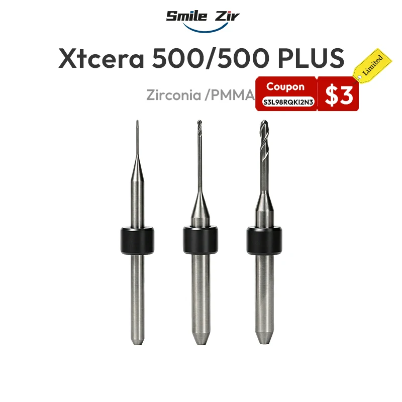 Xtcera 500/500 PLUS Dental Milling Burs for Zirconia PMMA Coating Milling Cutter Diameter Drill Dental Lab Grinding Tool
Xtcera 500/500 PLUS Dental Milling Burs for Zirconia PMMA Coating Milling Cutter Diameter Drill Dental Lab Grinding Tool