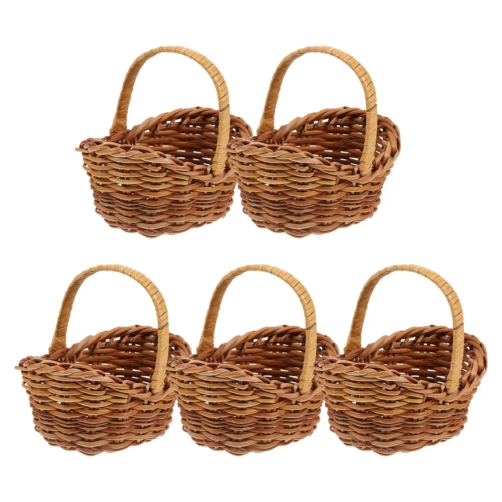 Набор из 5 плетеных корзин ручной работы из ротанга: мини-корзинки для цветов, для свадебного декора, сувениров для вечеринок, домашнего хранения и декора, портативные
Набор из 5 плетеных корзин ручной работы из ротанга: мини-корзинки для цветов, для свадебного декора, сувениров для вечеринок, домашнего хранения и декора, портативные
