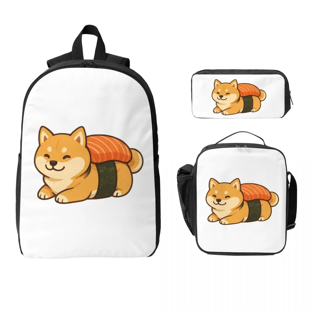 Sushi Cute Shiba Inu Dog Backpack Boys Girls BookBag School Bag Laptop Shoulder Bags 3ps Insulated Lunch Bag Pencil Case
Sushi Cute Shiba Inu Dog Backpack Boys Girls BookBag School Bag Laptop Shoulder Bags 3ps Insulated Lunch Bag Pencil Case
