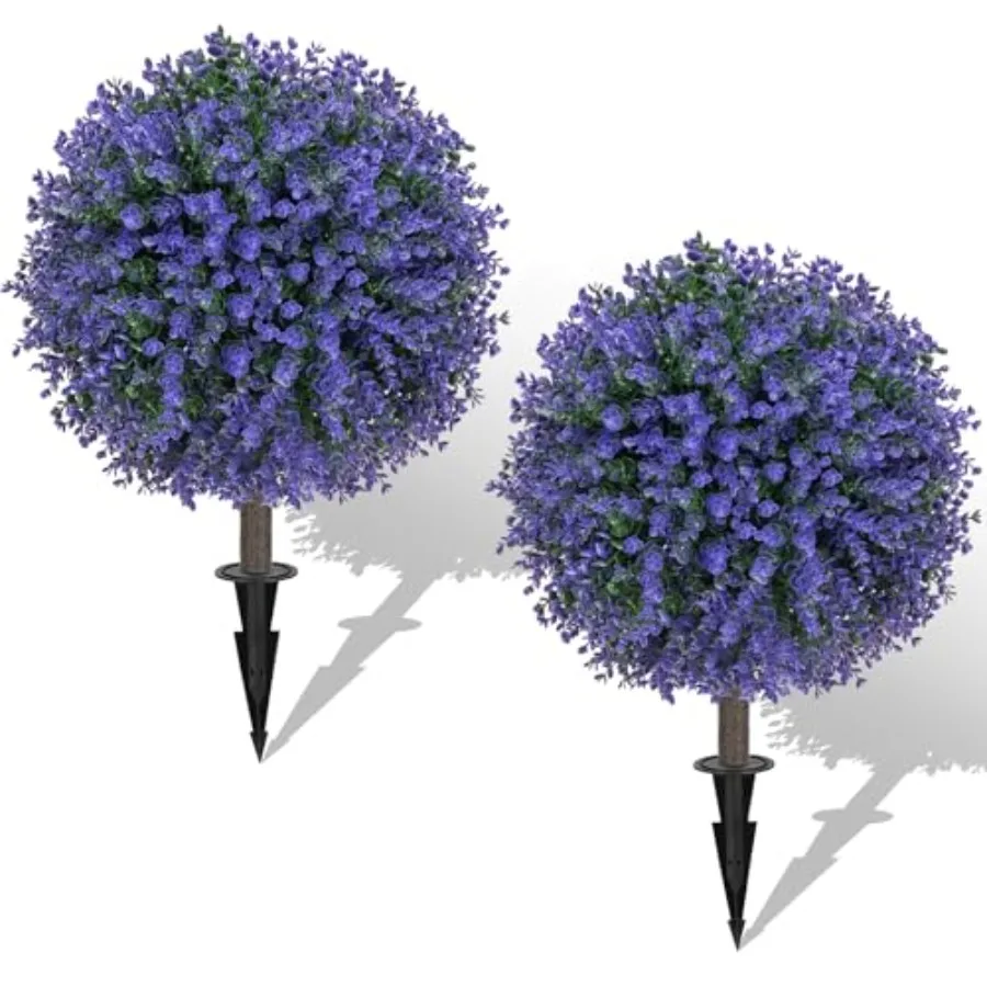Set of 2 Artificial Boxwood Topiary Ball Tree for Outdoor with Ground Spike 22" UV Resistant Faux ery Shrubs Fake Plants for Ga
Set of 2 Artificial Boxwood Topiary Ball Tree for Outdoor with Ground Spike 22" UV Resistant Faux ery Shrubs Fake Plants for Ga