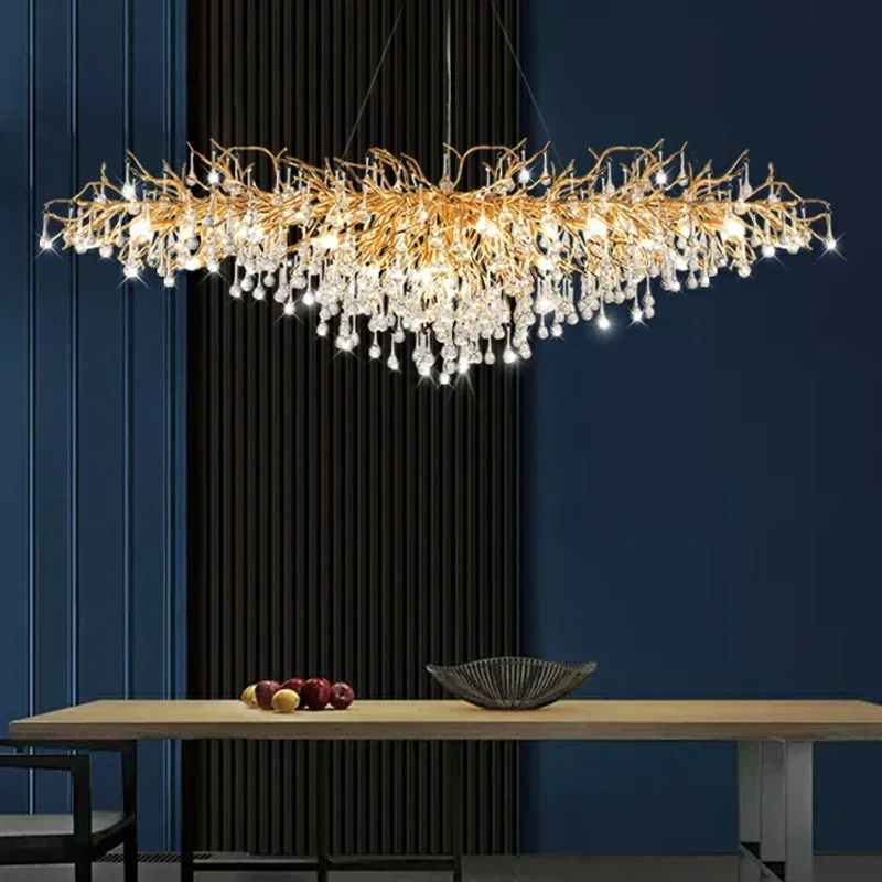 Nordic Crystal Ceiling Light Water Drop Chandelier Pendant Lamp Tree Branch Suspension Hanging for Living Room Bedroom 
Nordic Crystal Ceiling Light Water Drop Chandelier Pendant Lamp Tree Branch Suspension Hanging for Living Room Bedroom