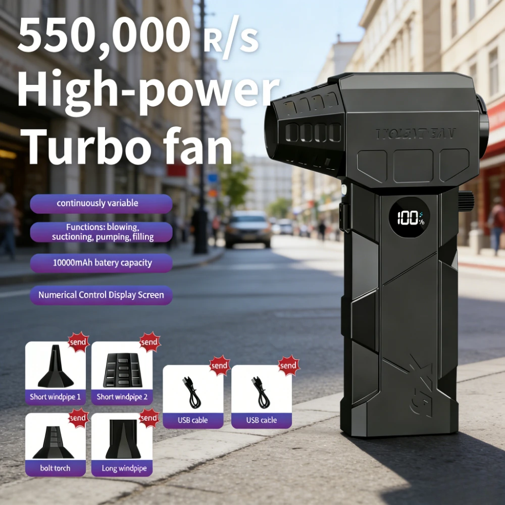 Многофункциональный аккумуляторный турбовентилятор X5 Air Duster с бесщеточным двигателем, регулируемой скоростью и мощным потоком воздуха
Многофункциональный аккумуляторный турбовентилятор X5 Air Duster с бесщеточным двигателем, регулируемой скоростью и мощным потоком воздуха