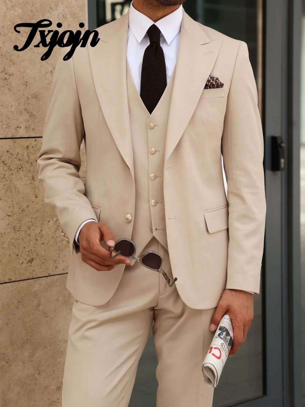 Handsome Single Breasted Men Suit Set 3PCS 2025 Simple Peak Lapel Men Suit For Best Man Formal Solid Color Suit Trajes For Hombr
Handsome Single Breasted Men Suit Set 3PCS 2025 Simple Peak Lapel Men Suit For Best Man Formal Solid Color Suit Trajes For Hombr