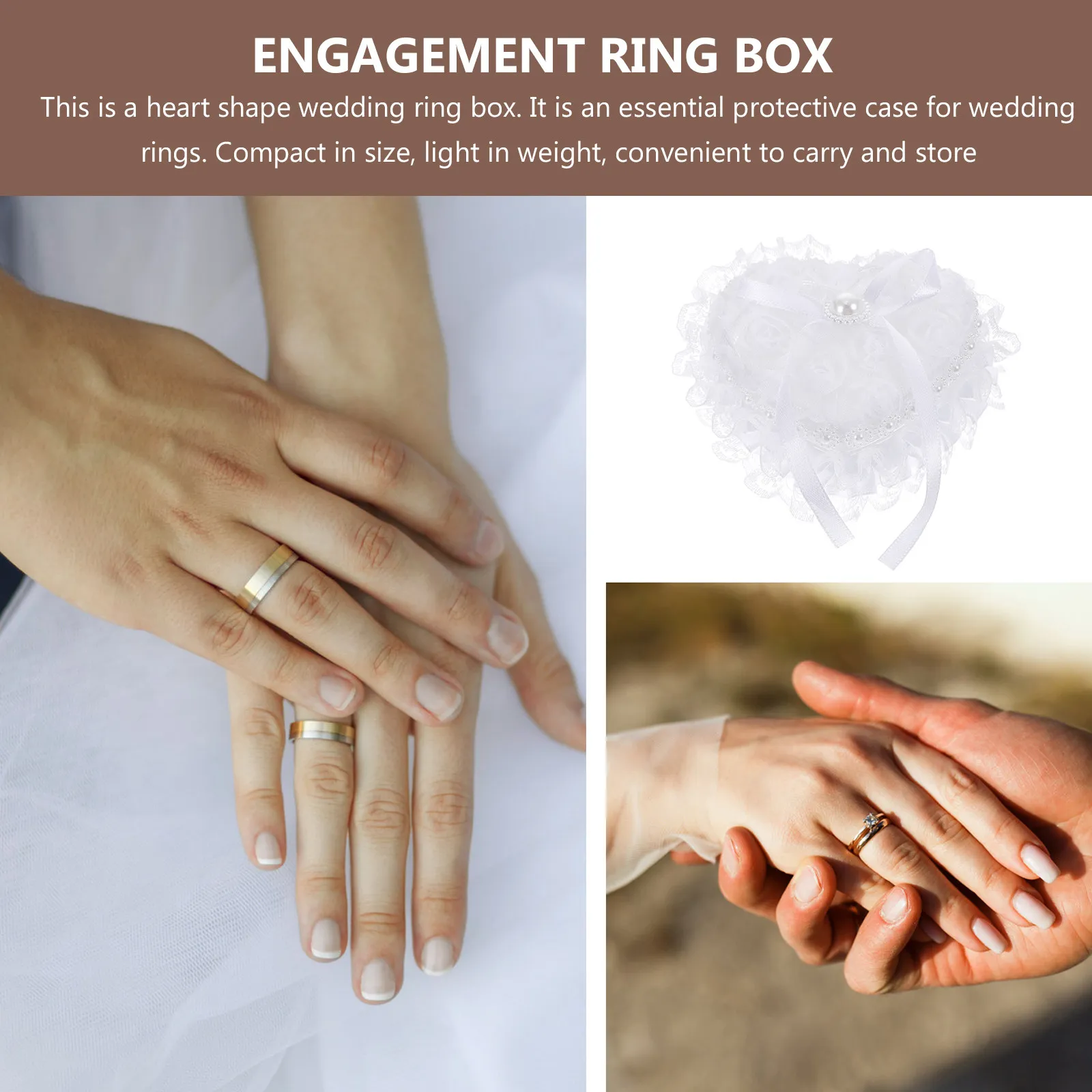 Коробочка для обручального кольца в форме сердца с кружевным узором, классический цвет, легкий защитный футляр для предложения руки и сердца, церемонии и помолвки
Коробочка для обручального кольца в форме сердца с кружевным узором, классический цвет, легкий защитный футляр для предложения руки и сердца, церемонии и помолвки