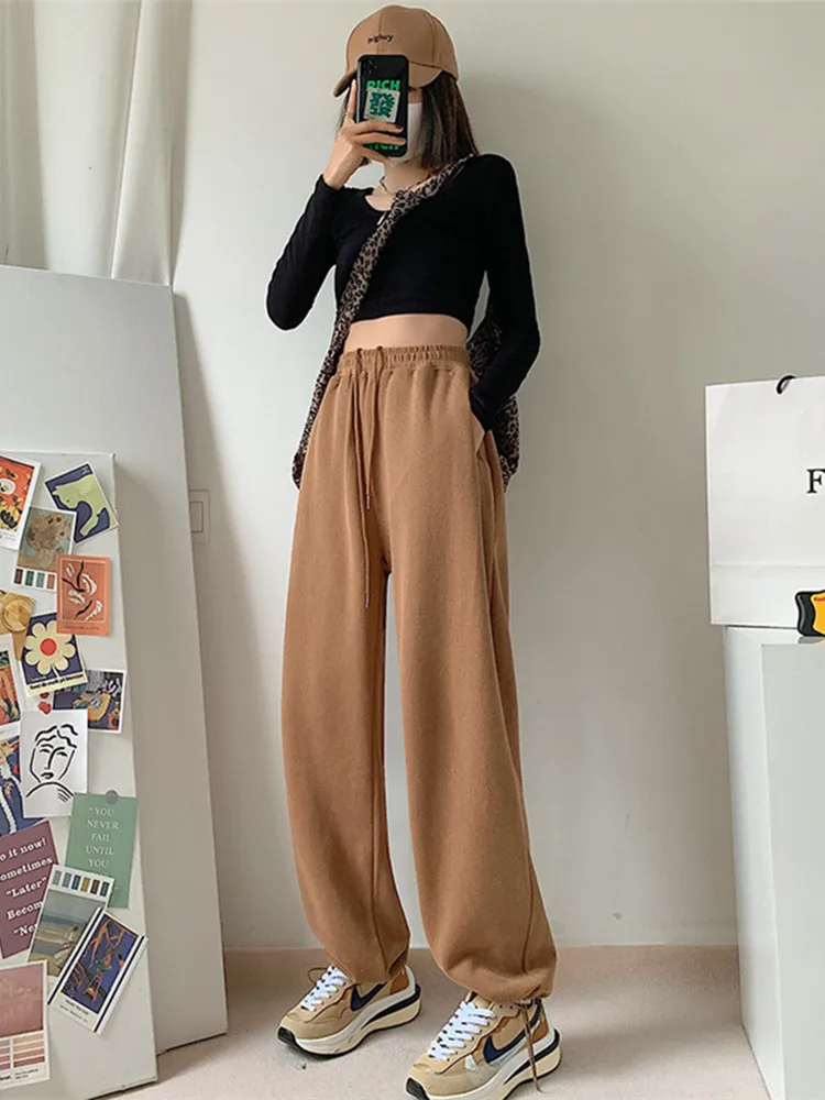 Spring Summer Women Fashion Sport Pants Khaki Baggy Sweatpants Female Loose Drawstring Elastic Waist Trousers Jogging Streetwear
Spring Summer Women Fashion Sport Pants Khaki Baggy Sweatpants Female Loose Drawstring Elastic Waist Trousers Jogging Streetwear