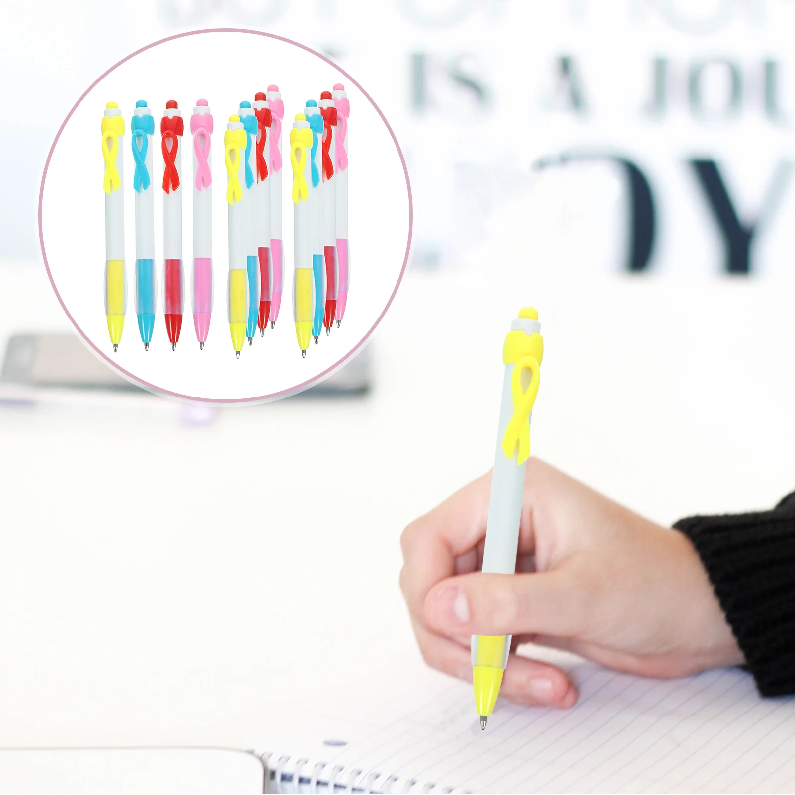 12 Pcs Come Pen Plastic Ballpoint Pens Ergonomic Clicks Fine Tip Ribbon Press Household Portable Business Supplies Office
12 Pcs Come Pen Plastic Ballpoint Pens Ergonomic Clicks Fine Tip Ribbon Press Household Portable Business Supplies Office